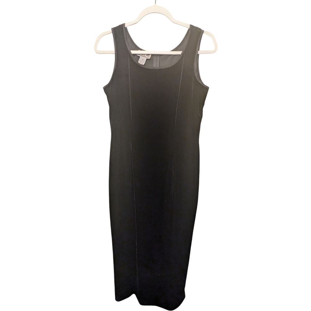 Robbie Bee Velvet Dress Black Size 10P  Sleeveless Petite